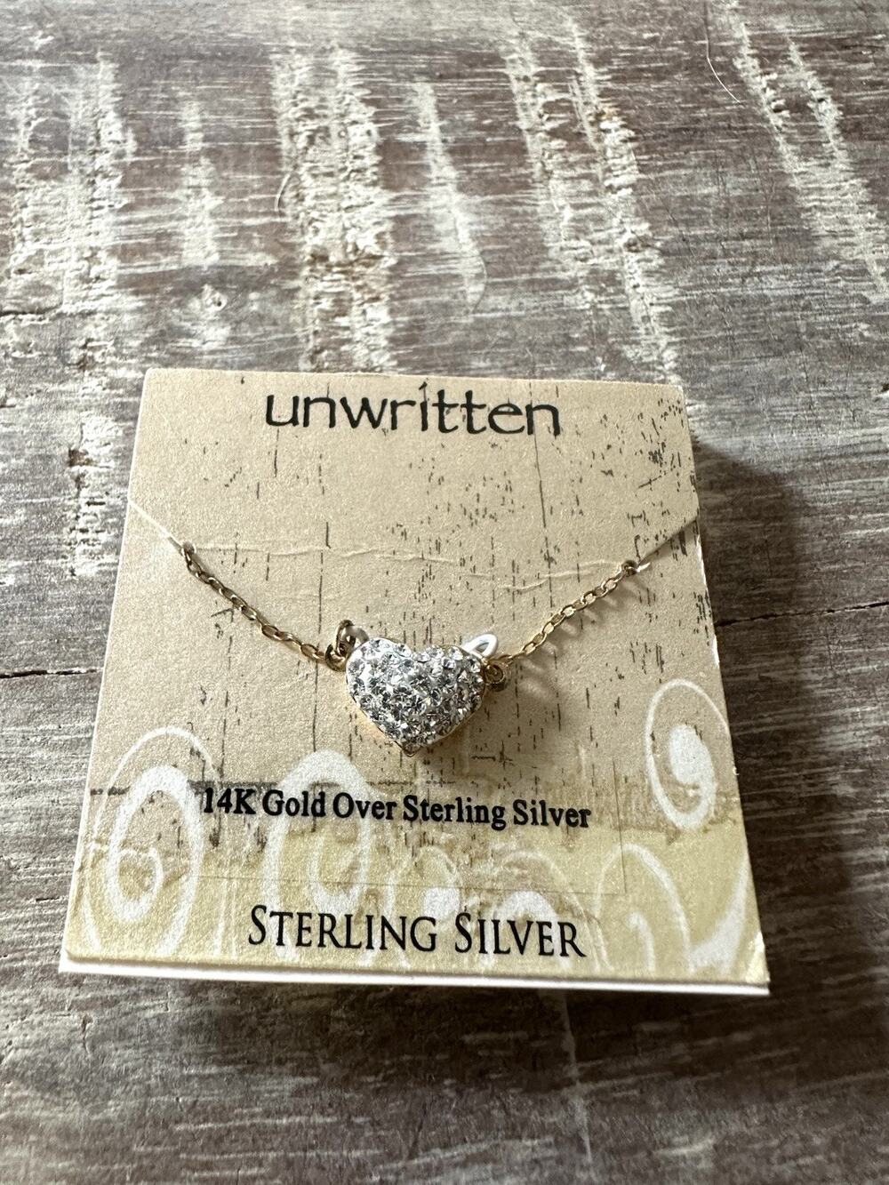 Petite Sterling Sliver 925 Vermeil CZ Cluster Heart Love Collar Chain Necklace
